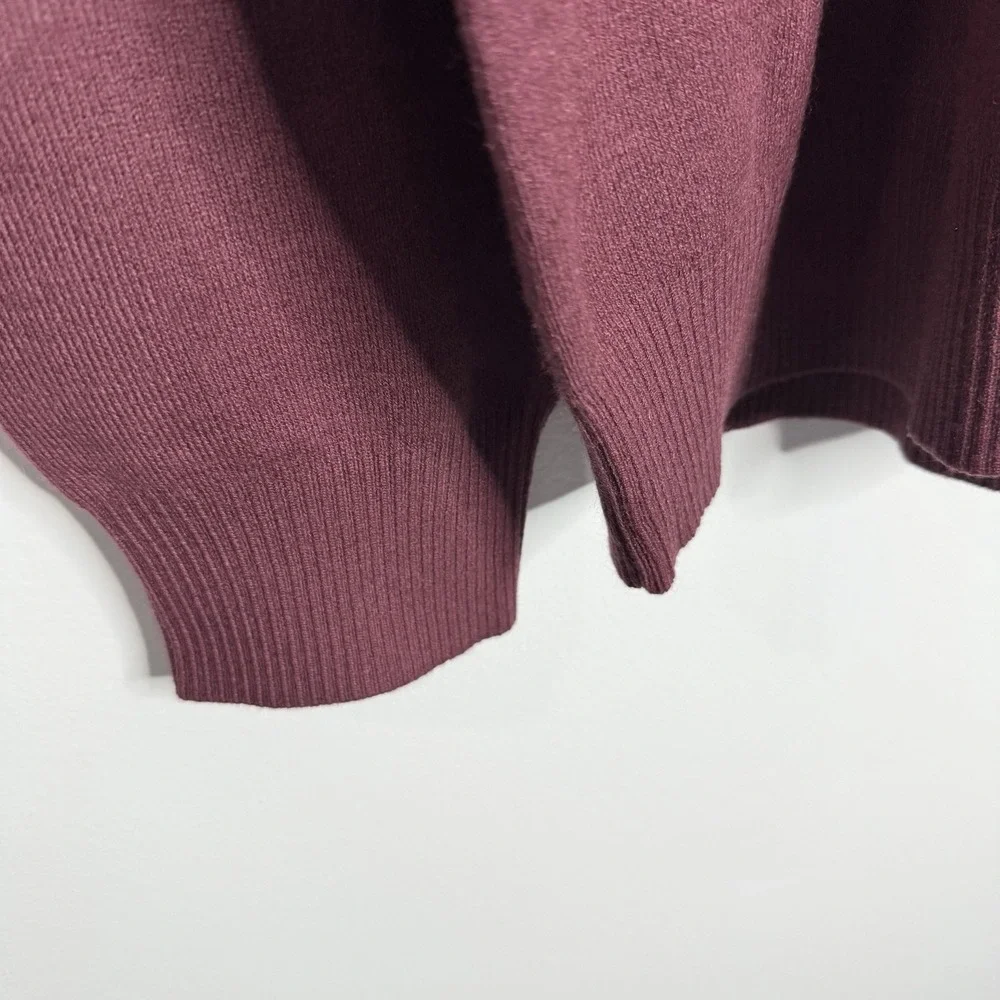 NWOT Lands End Men 1/4 Zip Pullover 2XL Burgundy‎ Preppy Minimalist Work Classic
